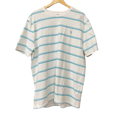 BNWT U.S. Polo Assn. Mens Size XL Blue/Whiet Striped Shirt
