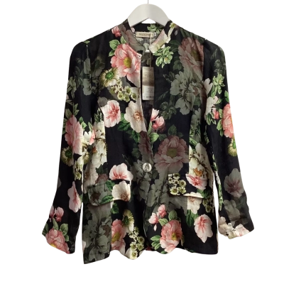 Philosophie Womens Linen Jacket Size S Floral 