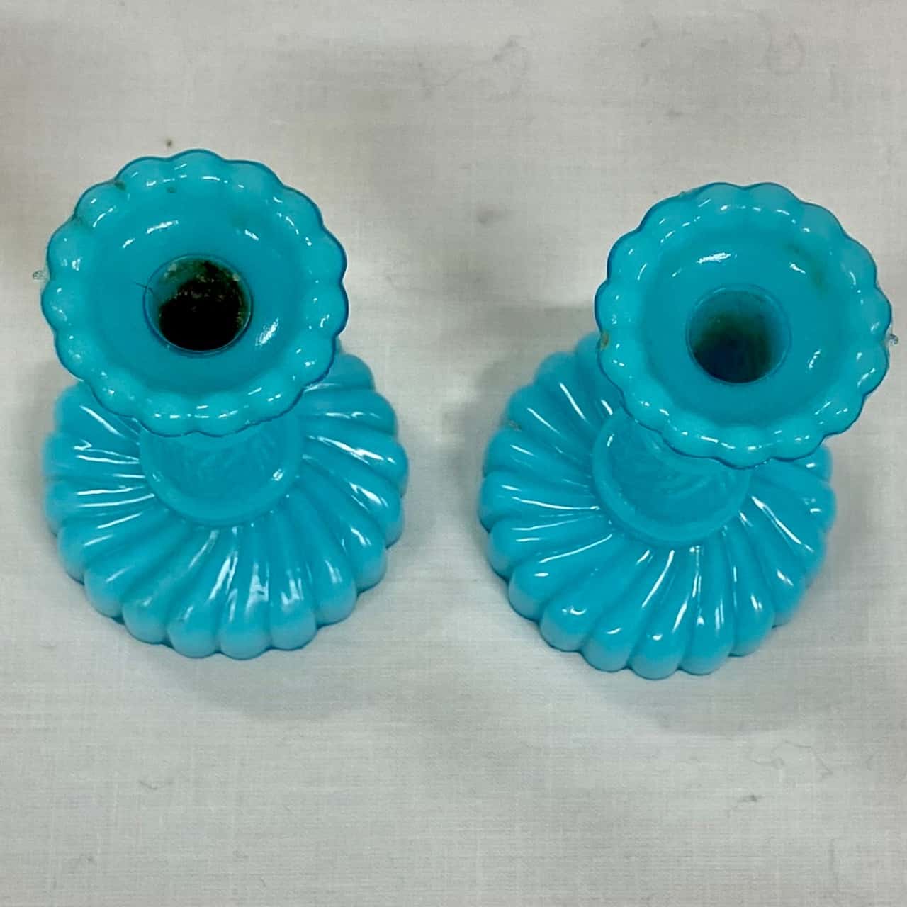 Vintage Glass Taper Candlesticks (s)