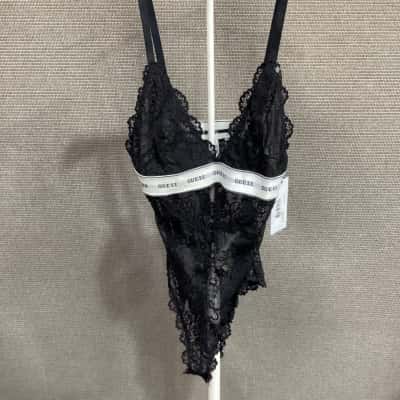 Guess Womens  Size S Bodysuit Black  / White 