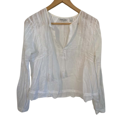 Country Road Womens  Size XS Lace Long Sleeve Top White 