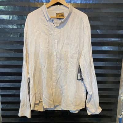Johnny Bigg Mens Long Sleeve  Linen Shirt Size XXXL 