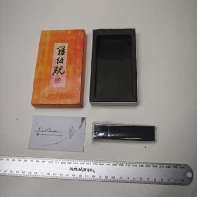 Japanese Calligraphy Sumi Ink Stick & Suzuri Stone Set in Wooden Box