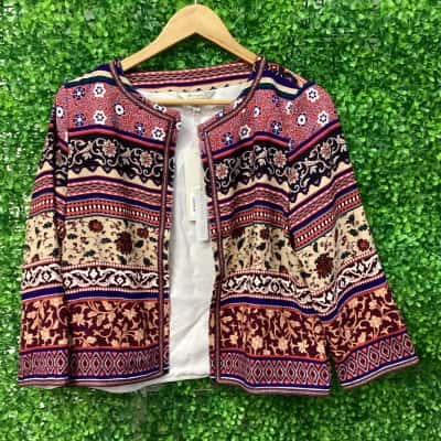  Capture Womens  Size 12 Open Jacket Multicoloured 