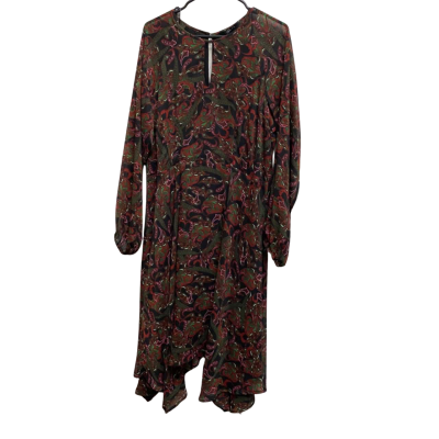Stella Womens  Size 16 Floral Dress Brown / Green / Orange / Pink  