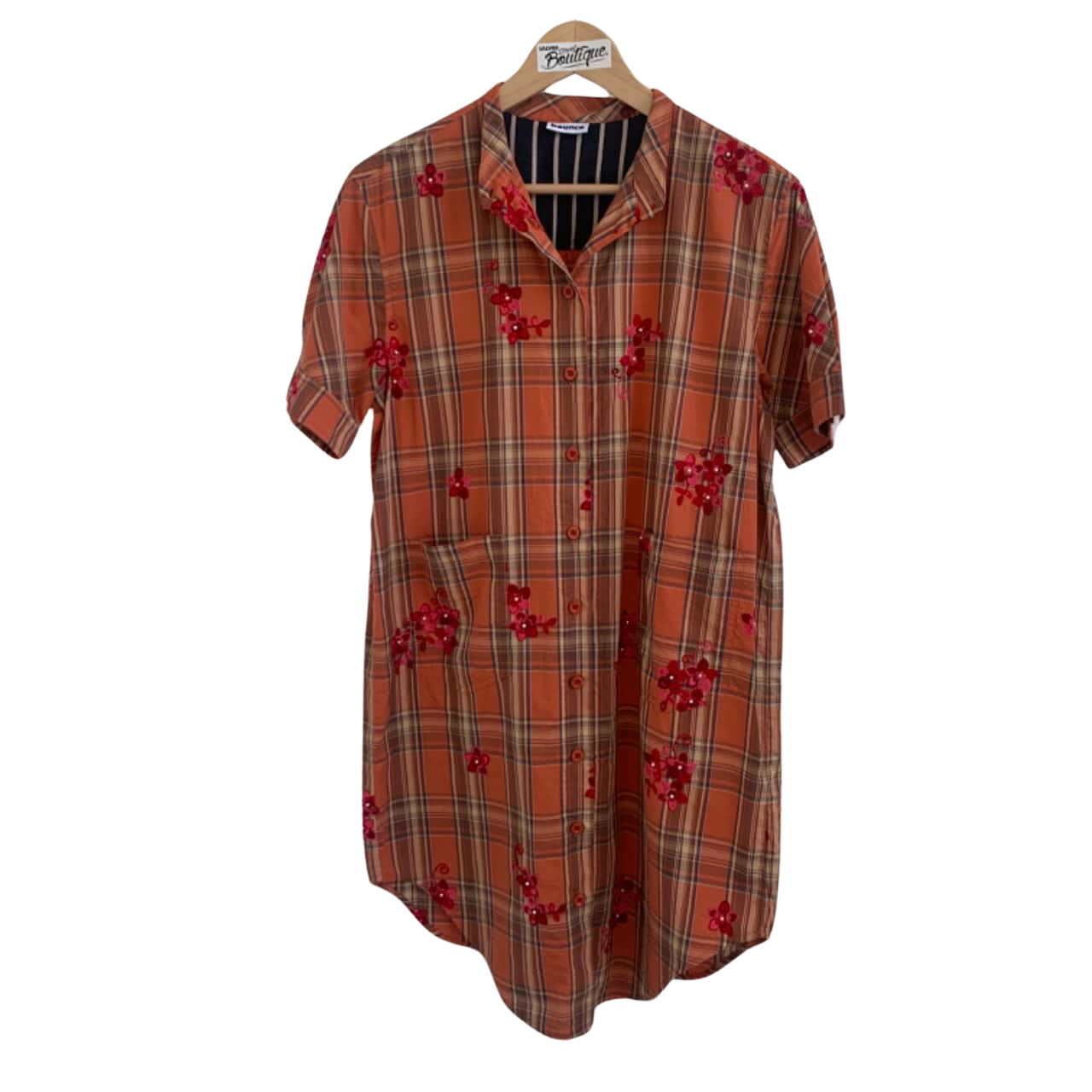 Bounce Small Orange Embroidered Dress(s)