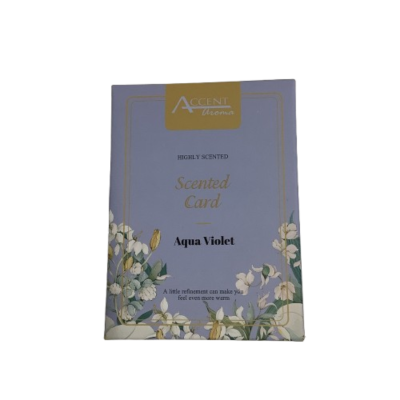New Accent Aroma Scented Card Aqua Violet  #2264-1-PP