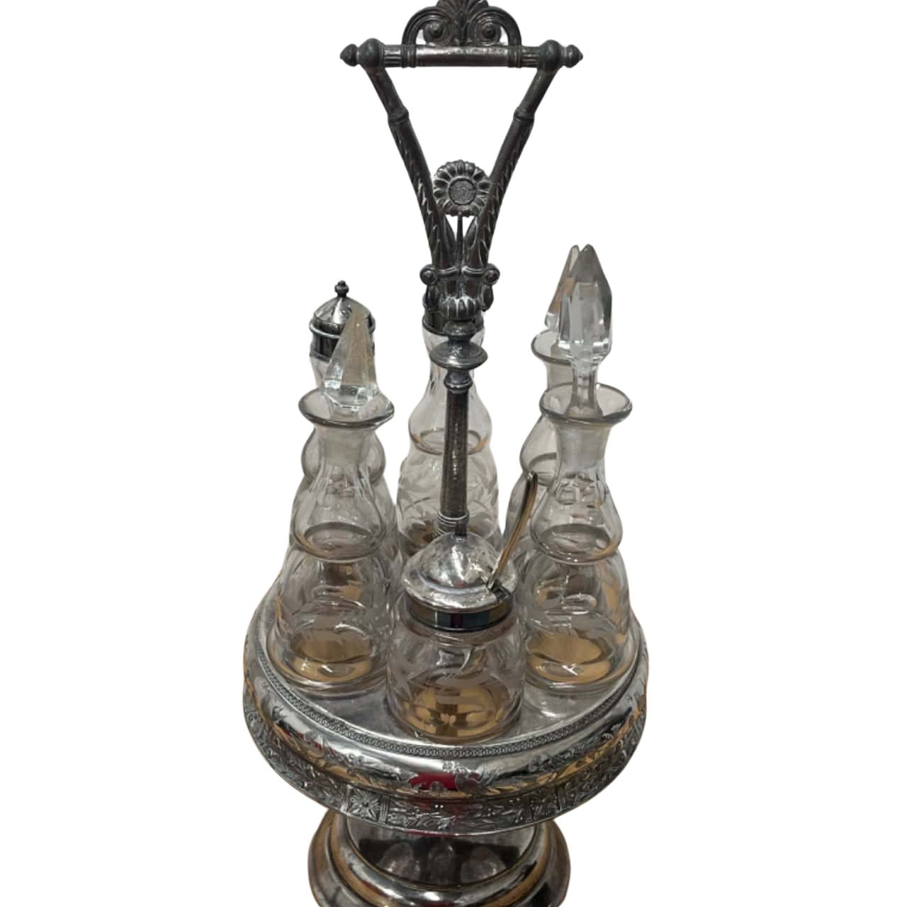 Silver Plated Etched Cruet Set(s)