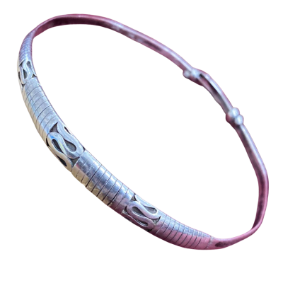  Womens adjustable Stirling silver bangle 