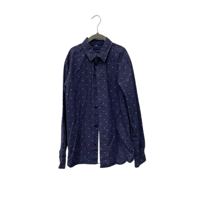 Tommy Hilfiger Kids Long Sleeve Button Up Shirt Size L 12-14 Blue 