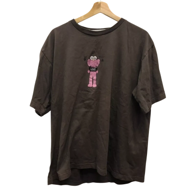 Off White Kaws Mens  Size XL Short Sleeve T-shirt Brown 