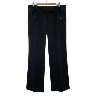 Cue Womens  Size 14 Ankle Length Pants Black  / Pinstriped 