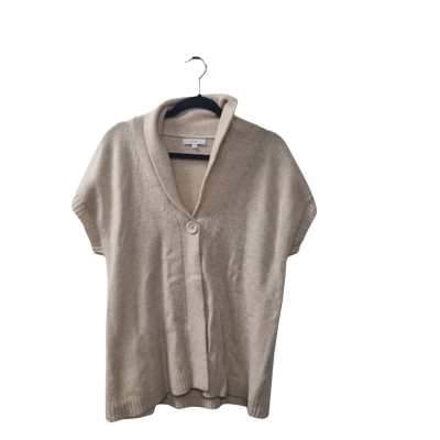 Jump Women's Size M Short-Sleeve Cardigan in Beige 