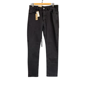Thrills Men's Straight Leg 99% Cotton Denim Jeans Size 30 Black  