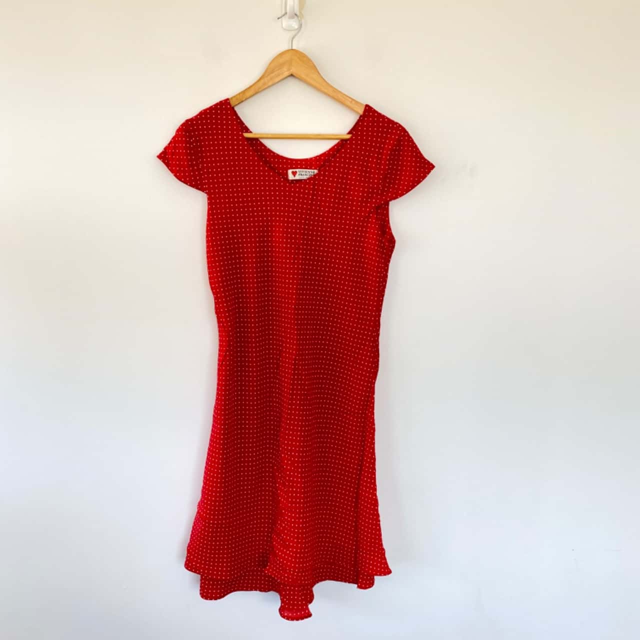 Francine V Neck Midi Dress Red