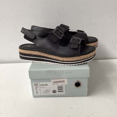 Bay Lane Dream Sandals Black Size 10