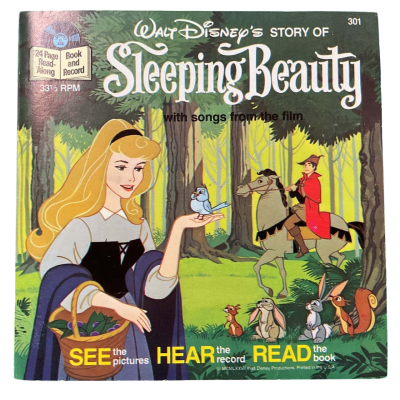 Disneyland Record and Book: Sleeping Beauty 33 1/3 7” Vinyl LP and 24 Page Booklet