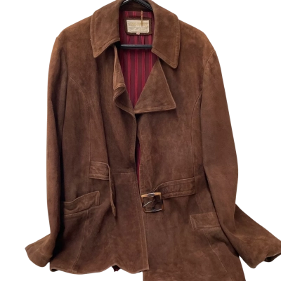 Mens Stephen Dattner leather jacket size 42 brown