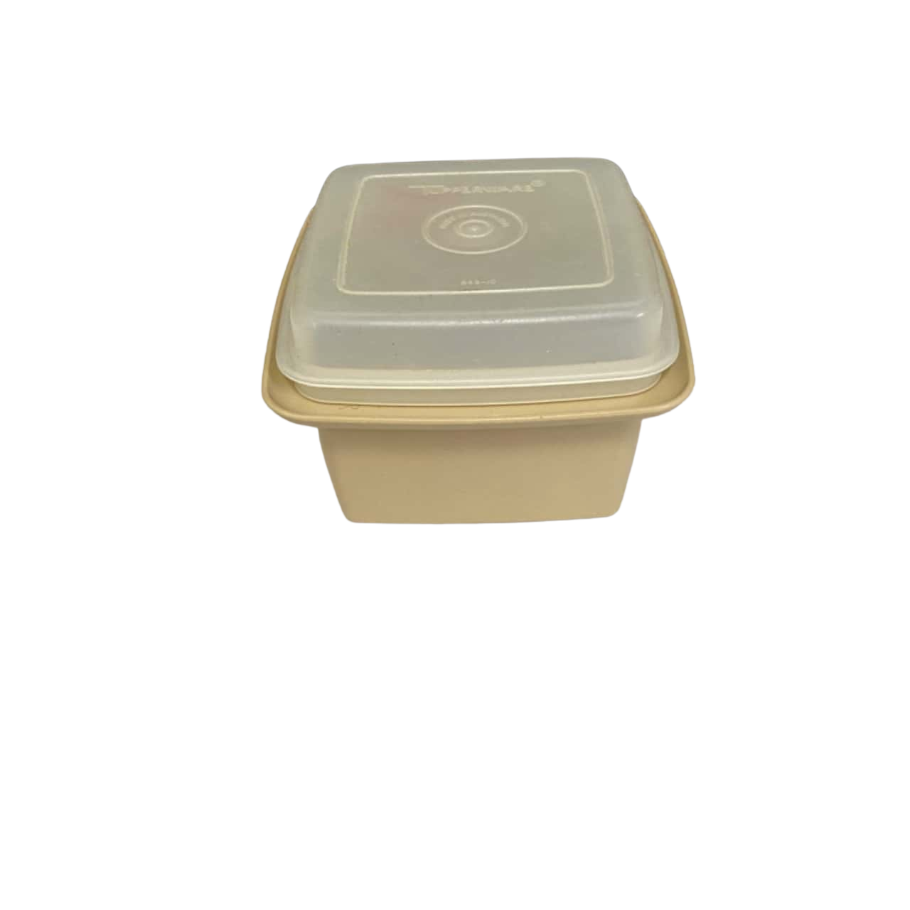 10x10cm Beige Square Tupperware Container (s)