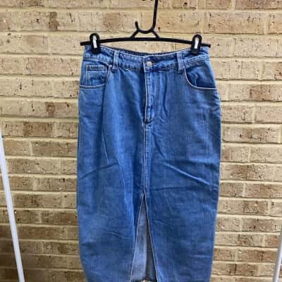 Perfect Stranger Womens long denim shirt Size 10 