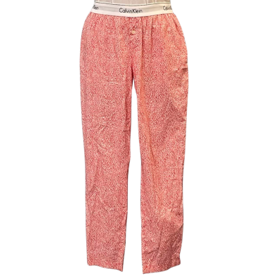 Calvin Klein Mens Size S Pyjama Pants Pattern/Red/White