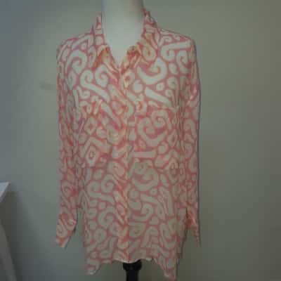 Country Road Long Sleeve Shirt Pink  / White 