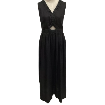 FRIEND of AUDREY  Size 10 Maxi Sleeveless Dress  with Cutouts Black  