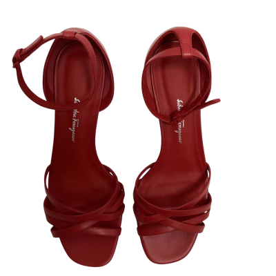 Salvatore Ferragamo Womens  Size 8 Sandals Red 