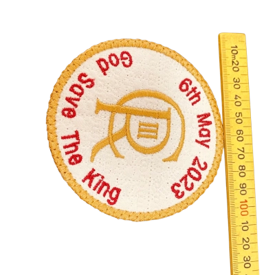 Commemorative Embroidery Patch with King Charles III Royal Cypher
