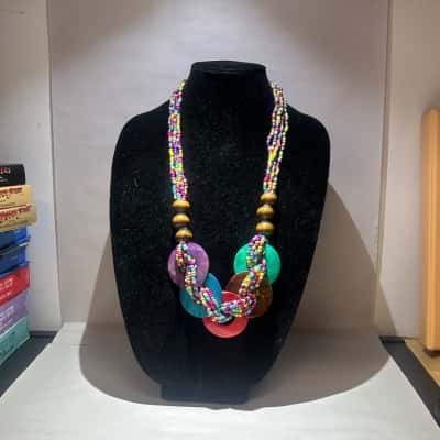 Rainbow beaded necklace 