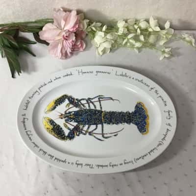 Jersey Pottery "Homarus Gammarus" Lobster Design Porcelain Oval Platter