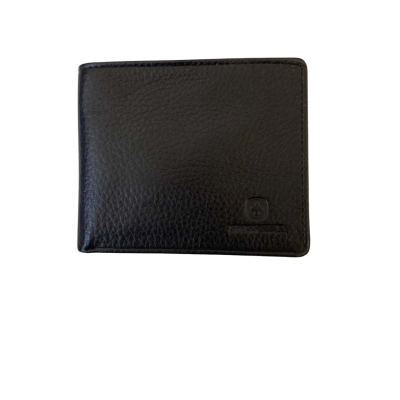 Mens Swiss Gear Black Leather Wallet