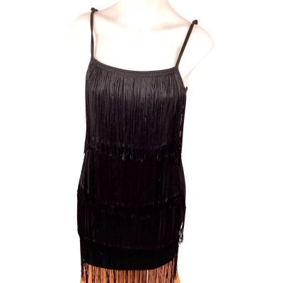 Shein Cocktail Fringe Dress Black - Size L