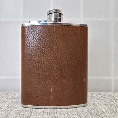 Launer Leather Wrapped Flask