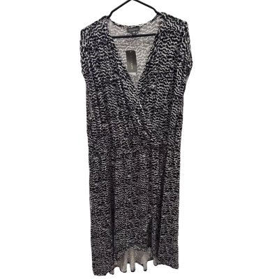 Autograph Womens  Size 26 Black/White Wrap Sless Dress