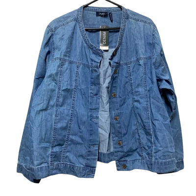 Millers Womens  Size 22 Button Up Top Blue 