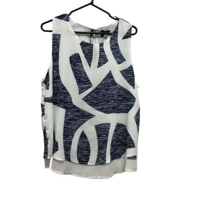 Caroline Morgan Womens  Size 16 Sleeveless Top Multicoloured / Navy Blue / White 