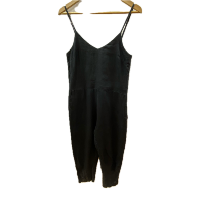 Assembly Label Womens Jumpsuit Size 8 Black Linen