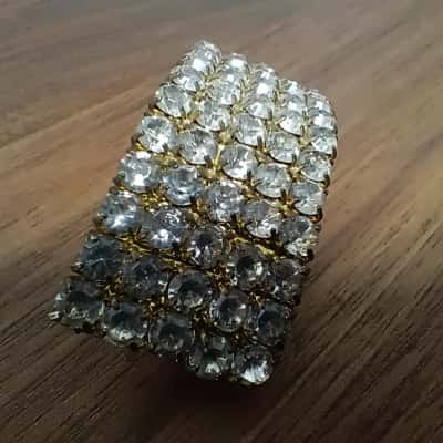 Sparkly Vintage Curved Brooch