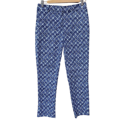 Sportscraft Navy/White Patterned Pants Size 6  