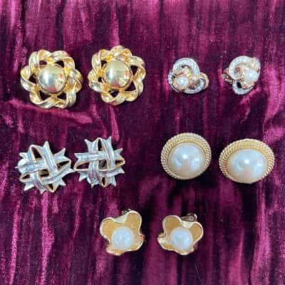 Vintage Women’s Clip-on Earrings (5 Sets) 