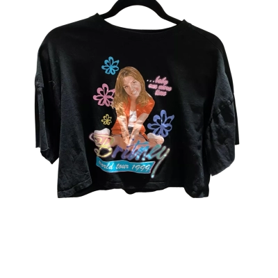 Britney Spears World Tour Size 12 Cropped Top Black  