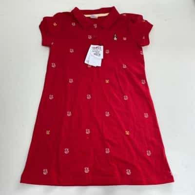 Hush Puppies Kids Red Modern Basic Short Sleeve Dress Size 7 / 8 
