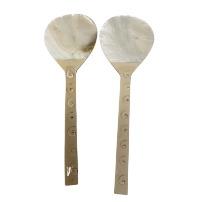 Shell and plastic salad servers
