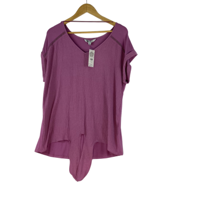 Rockmans - Mulberry Knit Mix Top (Size L)