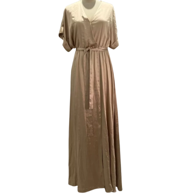 Mango Womens  Size M Formal Dress / Long Sleeve Dress / Midi Dress Beige 