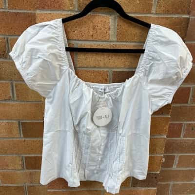 You + All Womens  Size 20 White Sweat Heart top 