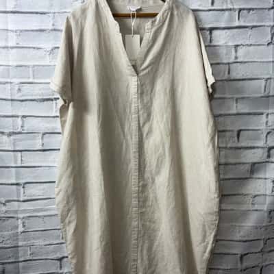 Womens cali&co Size XXL Short Sleeve Top Beige / Khaki 