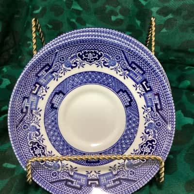 Vintage Churchill.Blue Willow Saucers