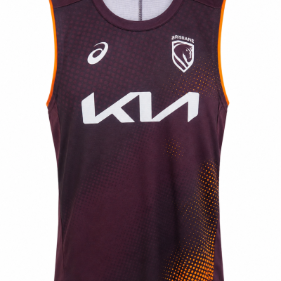 Brisbane Broncos Asics NRL KIA Singlet – Size L
